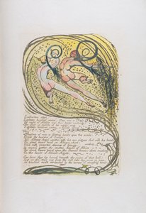 "Enitharmon sov...", planche 10 fra "Europa: A Prophecy", 1794 (reliefradering trykt i mørkebrun) af William Blake